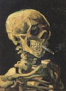 Vincent Van Gogh Skull with Burning Cigarette (nn04) Germany oil painting reproduction